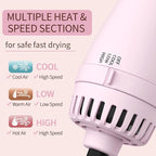 Hair Dryer Brush Blow Dryer Brush in One, Upgraded 4 in 1 Hair Dryer and Styler Volumizer with Negative Ion Anti-frizz Ceramic Titanium Barrel Hot Air Hair Straightener Brush