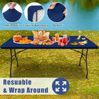 2 Pack Rectangle Spandex Fitted Table Cloth (Navy / 60" x 36" (Rectangular))