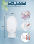 Silicone Travel Bottles for Toiletries TSA Approved Travel Size Containers Set - Image 3