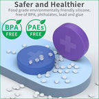 2 Pack Small Pill Box, 3 Compartment Round Silicone Travel Pill Box - Image 4