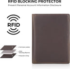 Polare Full Grain Leather Passport Holder RFID Blocking Travel Bifold Wallet - Image 5