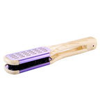 Aethland Boar Bristle Double-Sided Straightening Brush and Comb for Thick, Coarse Hair - Smoothing and Styling Tool (Purple)