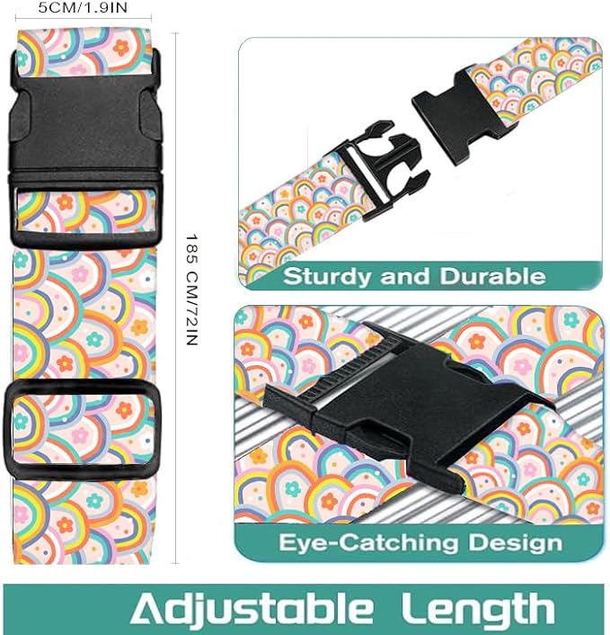Luggage Straps for Suitcases Travel Belt Accessories, Cute Suitcase Strap - Image 5