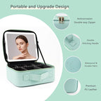 Makeup Bag with Led Mirror, Travel Makeup Organizer with 3 Color Setting & 10X - Image 4