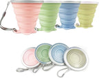 JBER Silicone Collapsible Travel Cup, 4 Pack Silicone Folding Camping Cup by JBER
