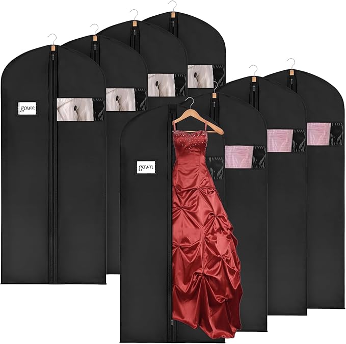 Syeeiex 60'' Garment Bags for Hanging Clothes, Dress Garment Bags for Gowns by syeeiex