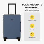 LEVEL8 Elegance Carry-on Suitcase, 20 Inch Carry on Luggage, Hardside Large - Image 3