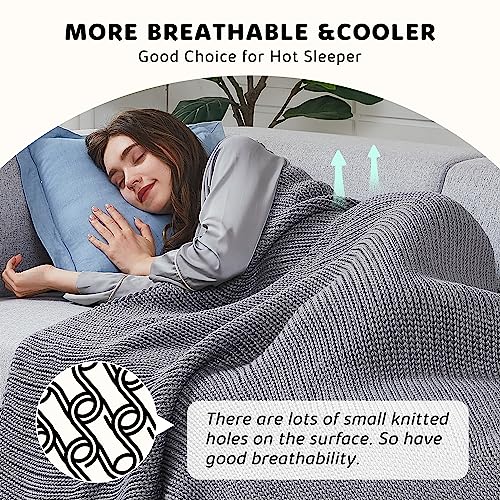 Knitted Weighted Blanket (26-magmatic Gray / 48" x 72" | 12lbs)