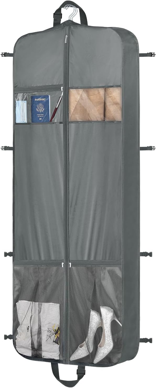 Zilink 60" Long Garment Bags for Travel Waterproof Dress Bags for Gowns Hanging by Zilink
