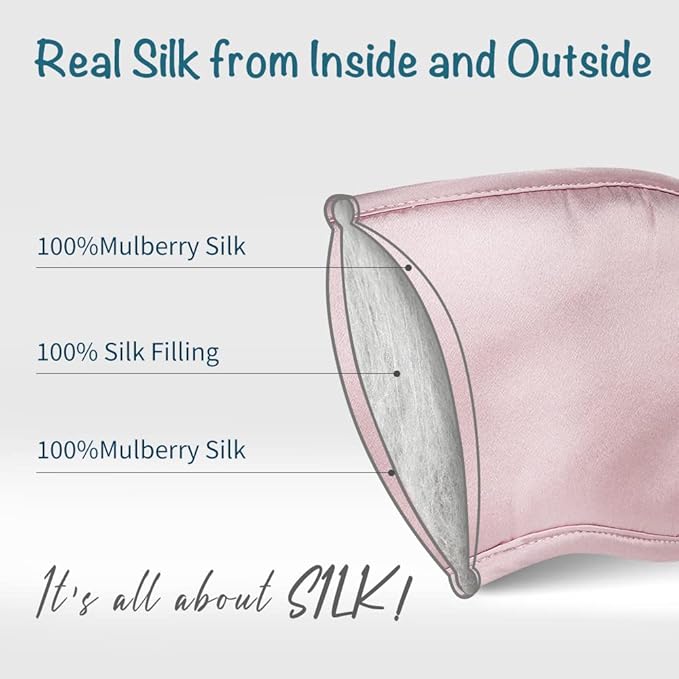 LULUSILK Mulberry Silk Sleep Eye Mask & Blindfold - Image 2