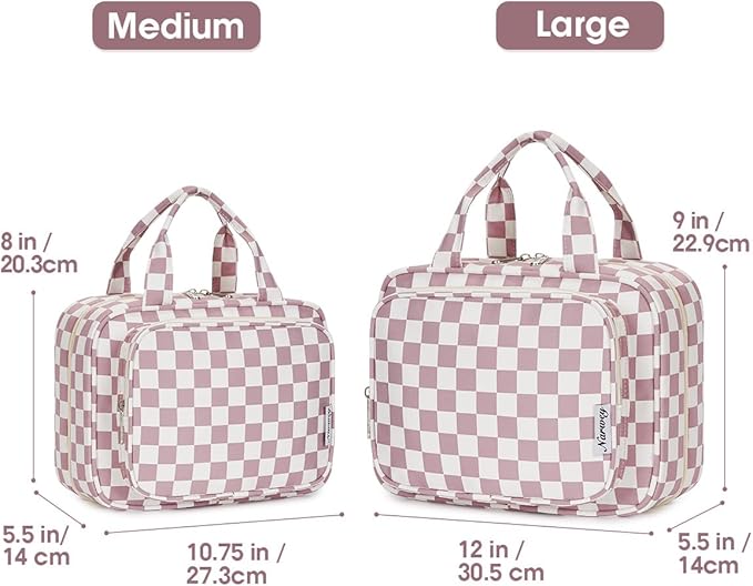 Narwey Travel Toiletry Bag for Women Large Hanging Makeup Bag Organizer - Image 2