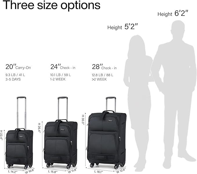 Hanke 28 Inch Softside Expandable Luggage - Image 3