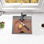 15 Inch Black Bar Sink Drop In Workstation-Bokaiya 15x15 Drop In Bar Sink Small - Image 3