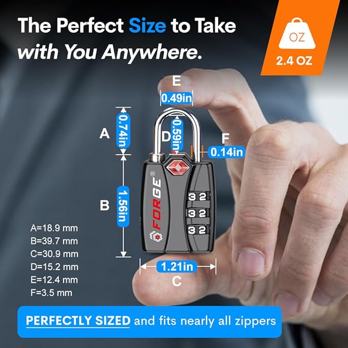 Forge TSA Luggage Combination Lock - Image 4