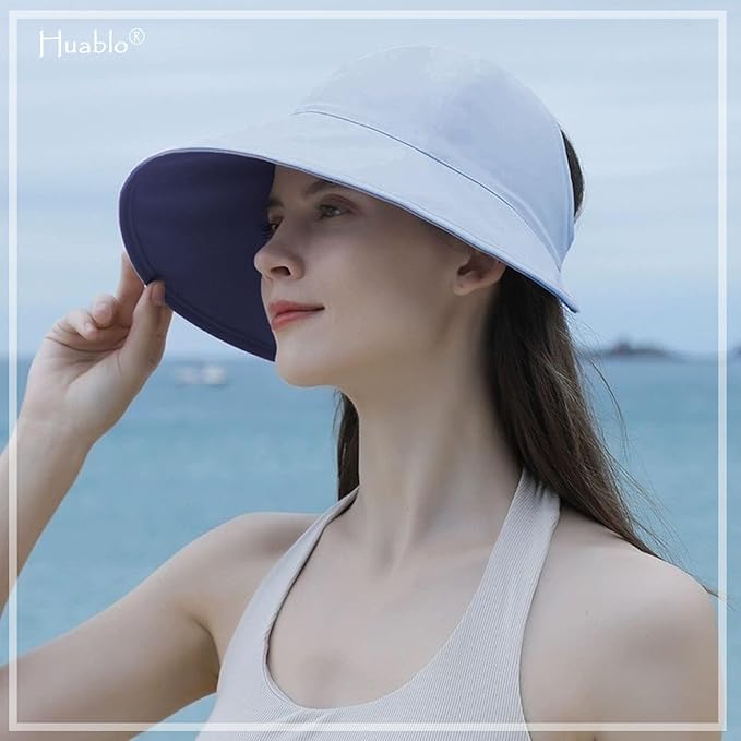 Sun Hats for Womens Wide Brim UV Protection Fishing Hats Packable Reversible - Image 3