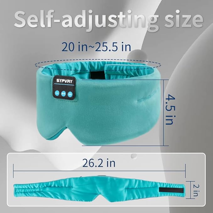 Sleep Mask Bluetooth 5.4 Headphones Soft Wireless Headband Eye Mask Blackout - Image 6