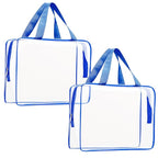 2Pcs Crystal Clear PVC Travel Toiletry Bag Kit by ROYBENS