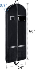 Zilink Long Garment Bags for Dresses Coat Bags for Travel and Storage 60 inches - Image 2