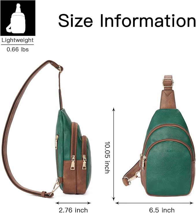 Telena Small Sling Bag for Women Leather Crossbody Fanny Packs Chest Bag for - Image 6