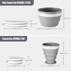 Odoland Camping Mess Kit Silicone Collapsible Bowl, Cup & Stainless Steel Spoon - Image 4