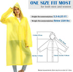 Opret 2 Pack Raincoats for Adults Reusable, EVA Rain Ponchos Lightweight Rain - Image 2