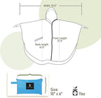 SaphiRose Unisex Rain Poncho Raincoat Hooded - Image 5