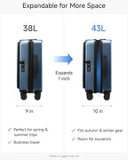 Carry On Luggage Top Opening, FLT Expandable Polycarbonate Hard Shell Suitcase - Image 5