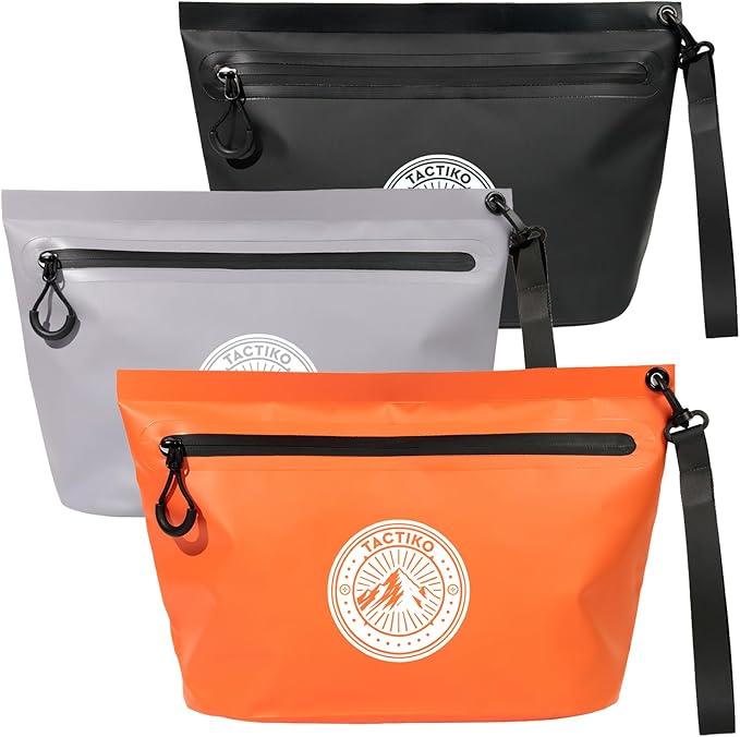 3-Pack Tactiko Heavy-Duty Splash Water Resistant Zipper Pouches by TactikoSurvival