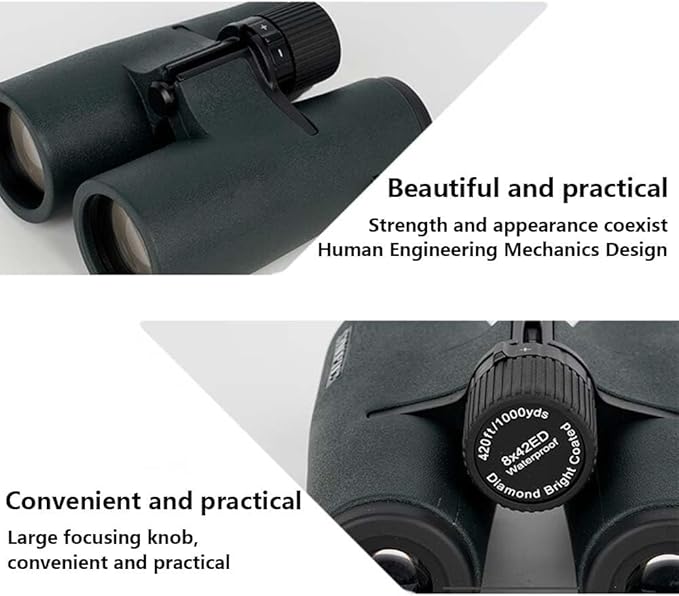 10x42ED Compact Binoculars for Adults – High-Powered BAK4 Prisms, Diamond White - Image 5