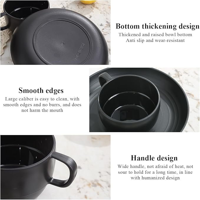 Camping Essentials Set, HOMQUEN Camping Plates and Bowls Set, Coffee Mug - Image 7