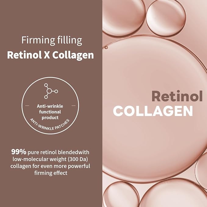 Mediheal Retinol Collagen Cream Lifting Mask (10 Counts) for V Line Mask, Anti-Aging - Helps Reduce Fine Lines & Wrinkles, and Smoothens Skin
