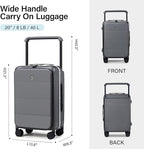 Hanke Top Opening Carry On Luggage, 20 Inch Zipperless Aluminum Frame Wide - Image 6