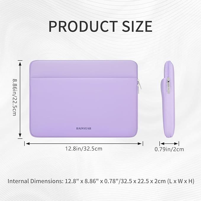 RAINYEAR Laptop Sleeve Case 11-13 Inch, Protective Portable Case - Image 5