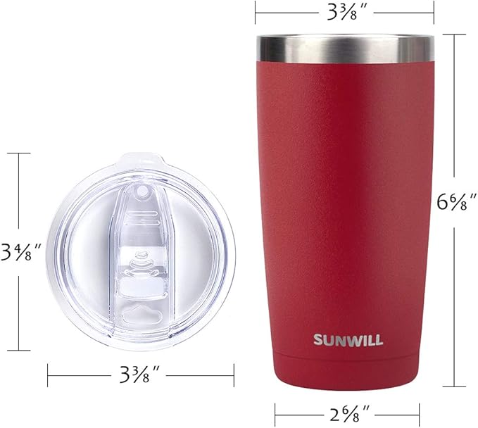 SUNWILL Travel Coffee Tumbler 20 oz, Insulated Mug - Image 3