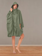 SaphiRose Unisex Rain Poncho Hooded Waterproof Raincoat - Image 8