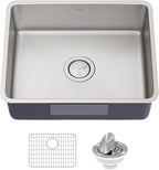 KRAUS Dex 21-inch Undermount 16 Gauge Stainless Steel Single Bowl Kitchen Sink - Image 11