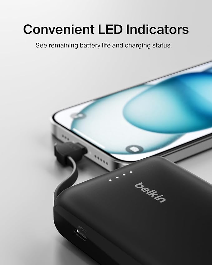 Belkin Portable Charger, Power Bank 10000 mAh - 20W Fast Charge USB-C Power - Image 10