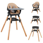 HONEY JOY Baby High Chair, 6 in 1 Convertible Wooden Highchair by HONEYJOY