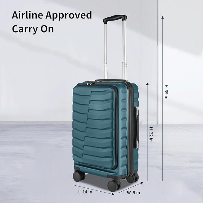 22×14×9 Airline Approved Carry On Expandable Luggage - Image 3