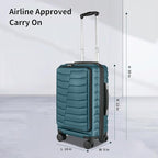 22×14×9 Airline Approved Carry On Expandable Luggage - Image 3