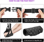 Airplane Foot Rest, Perfect Airplane Travel Essentials, Portable Foot Hammock - Image 2