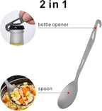 SANTTA Titanium Camping Spoon Set of 2 Piece, Spoon and Bottle Opener 2-in-1 - Image 5