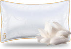 Royal Therapy White Goose Feathers and Down Pillow, Premium White Bed Sleeping by ROYALTHERAPY