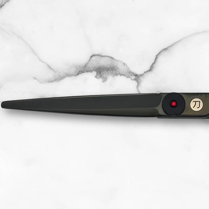 Scissors for Haircutting Professionals - Matte Black Finish - Long Lasting, Sharp Edge for Easy Hair Cuts - 440C Stainless Steel (7.0 Inches)