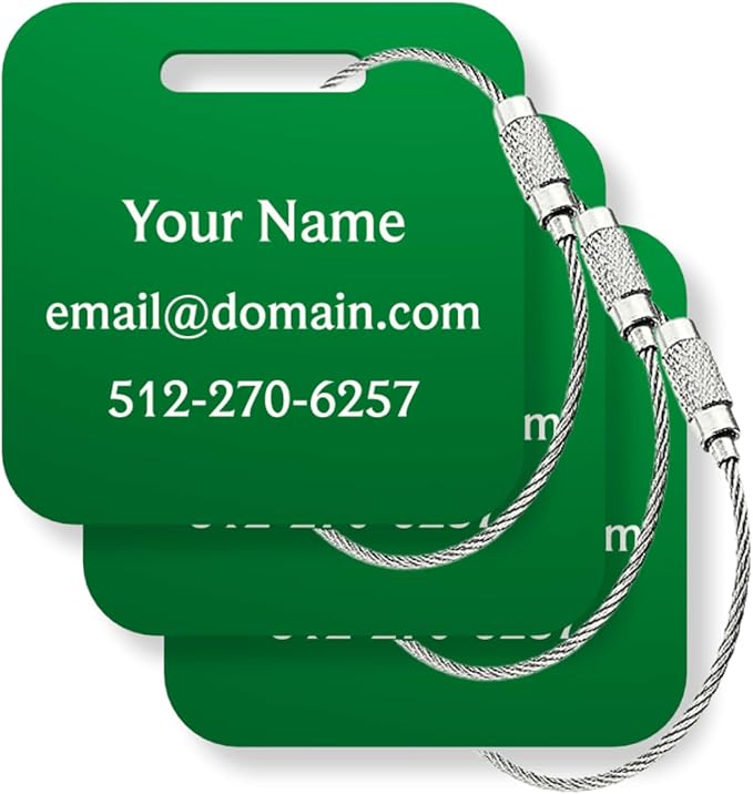 Custom Metal Luggage Tags by Legit3D