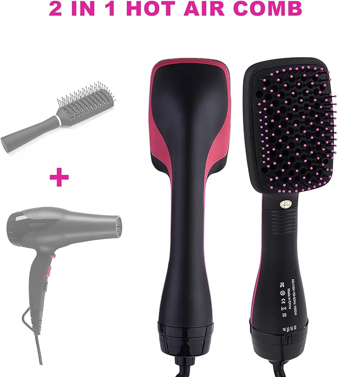 2 in 1 Hair Dryer & Styler, One Step Hair Dryer Brush Straightener, Negative Ion Electric Hot Air Blow Dryer Comb