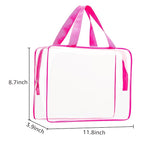 2Pcs Crystal Clear PVC Travel Toiletry Bag Kit - Image 4