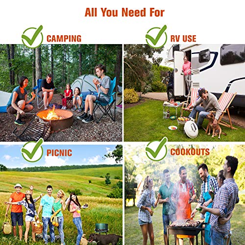13 PC Grilling and Camping Cooking Utensils Set for The Outdoors BBQ (Brown Lite)
