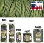 750 Paracord 100% Nylon (Camo Green / 1000 Ft.)