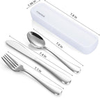 Travel Utensils with Case, 4-Piece Stainless Steel Portable Cutlery Set - Image 5